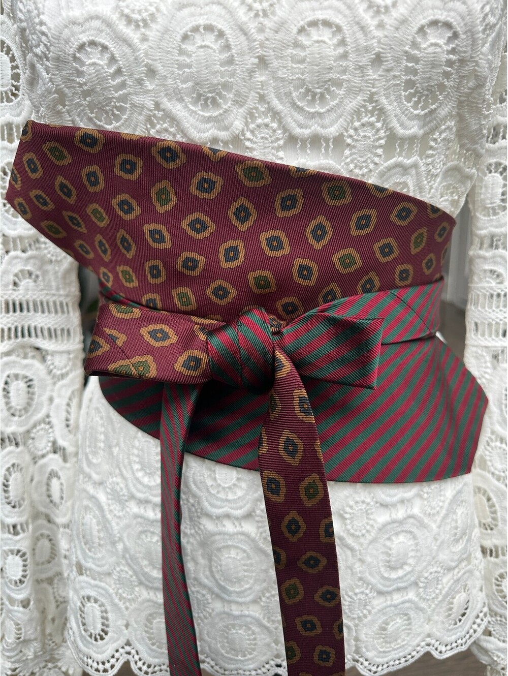 Upcycled Silk Obi Belt | Corset Style | OOAK | OS